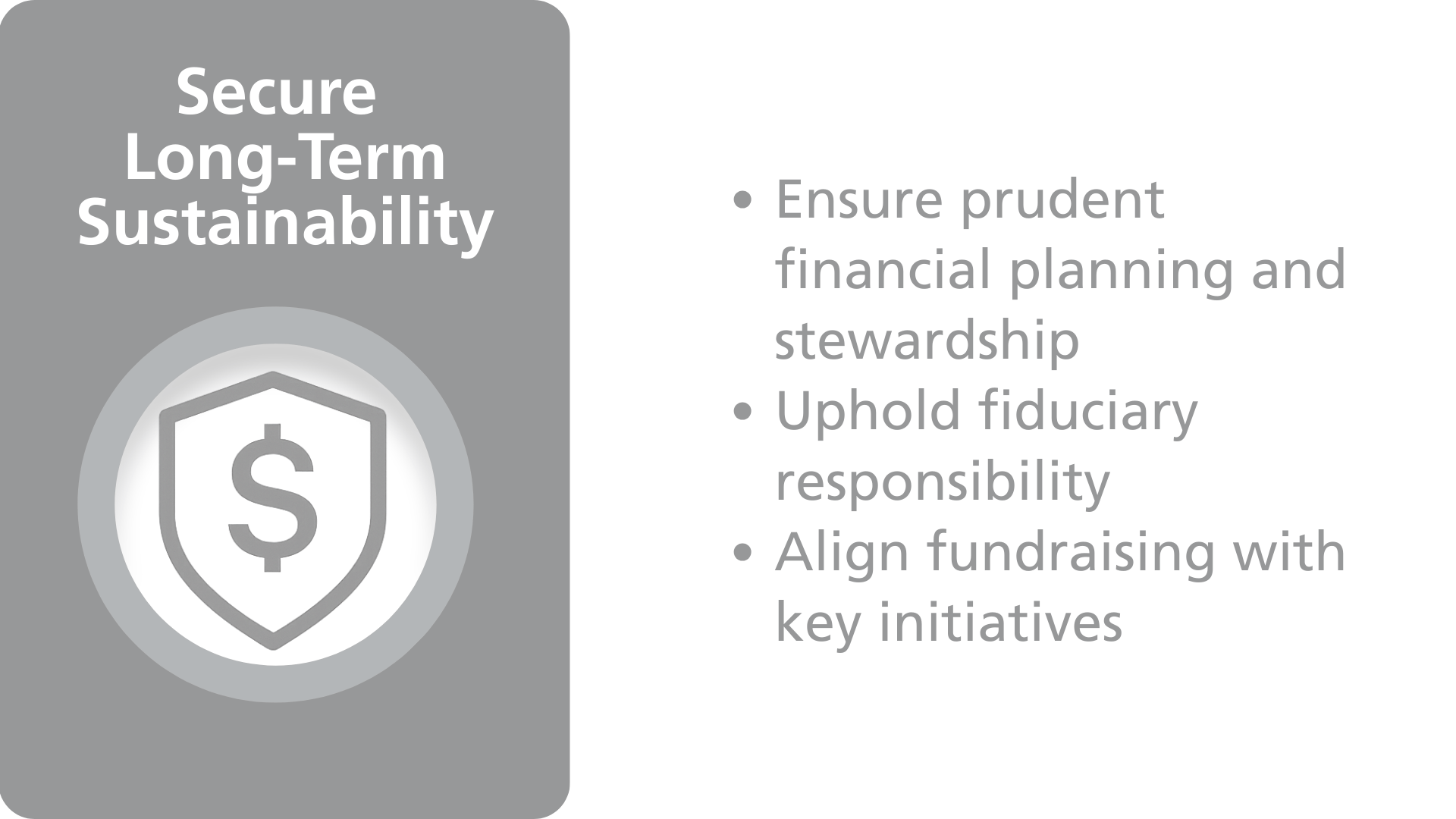 Secure Long-Term Sustainability
