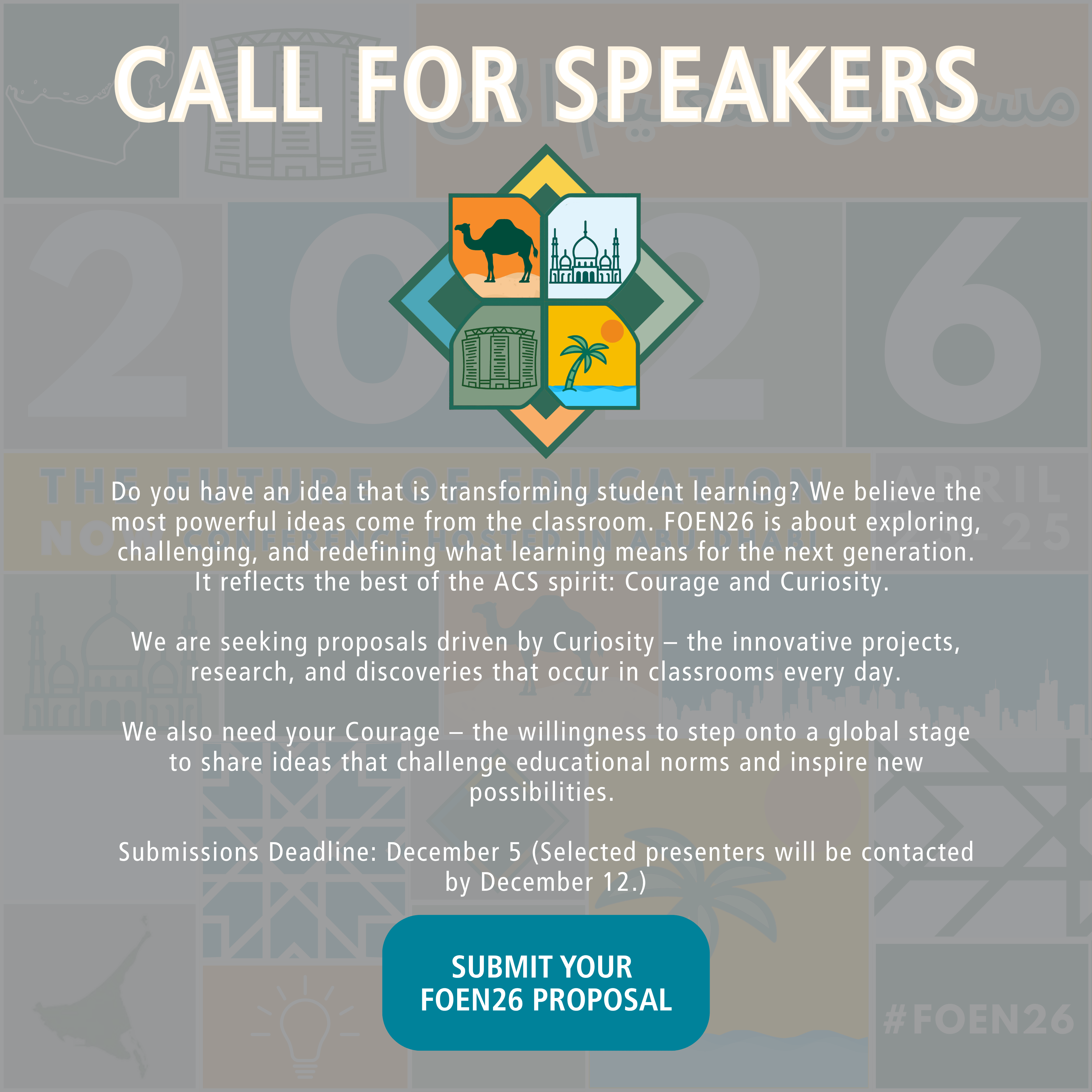 call for speakers
