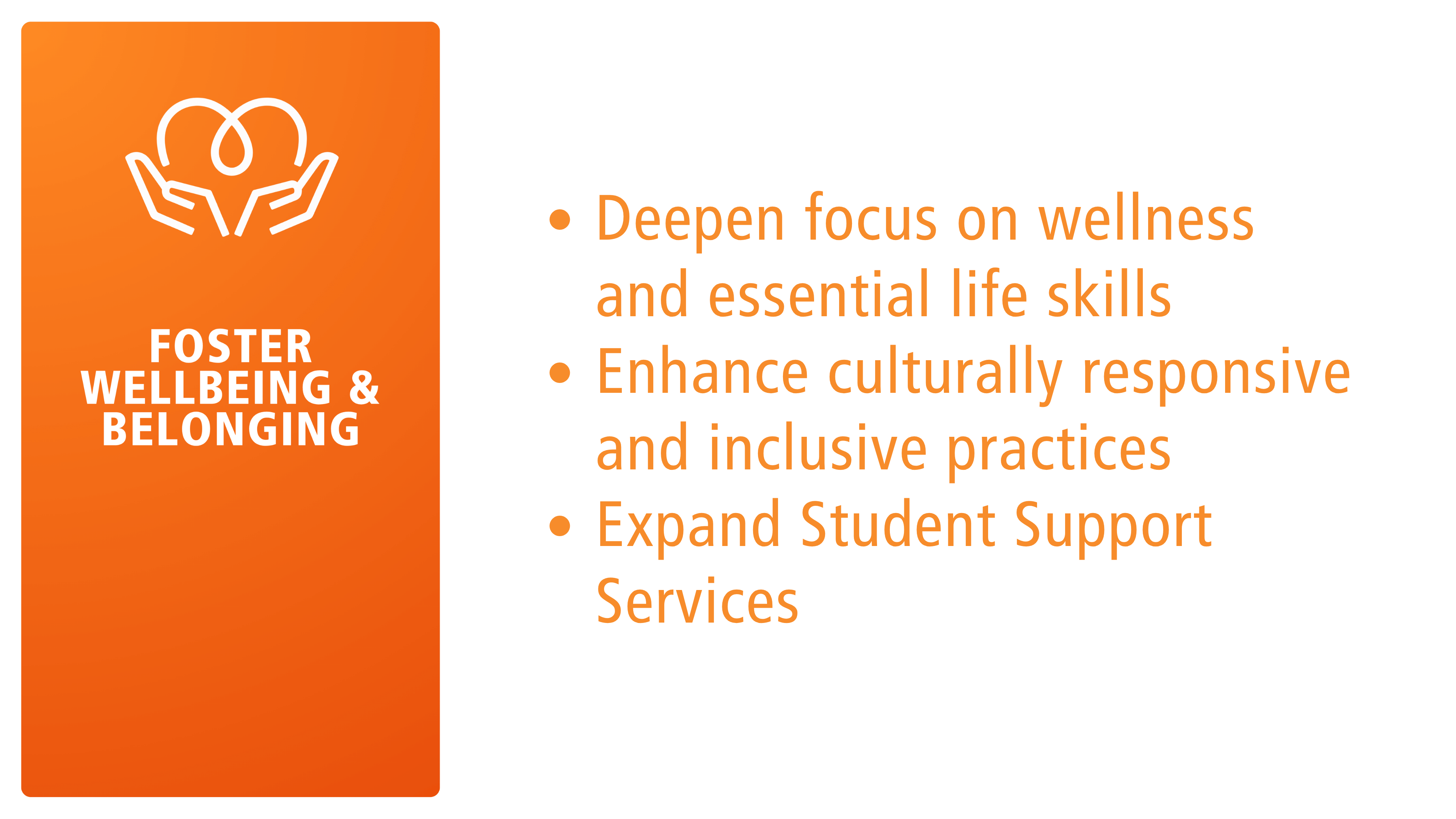 Foster Wellbeing &amp; Belonging