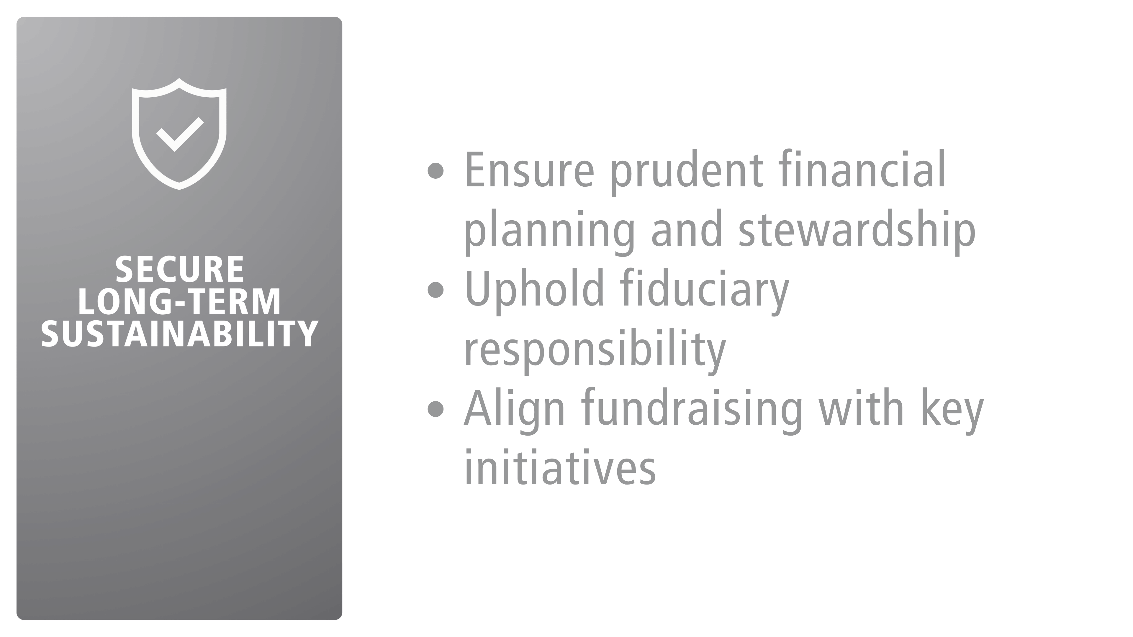 Secure Long-Term Sustainability