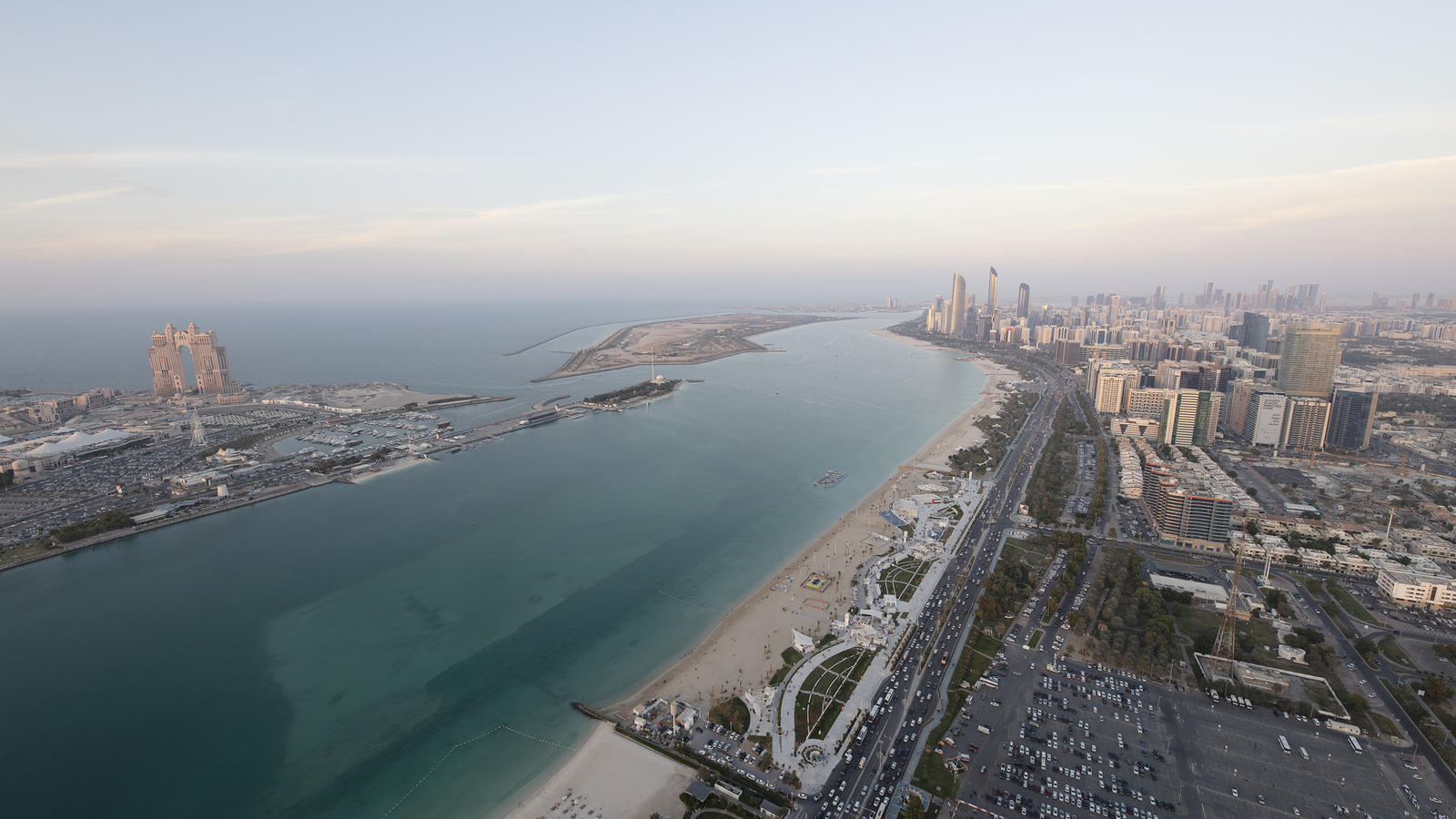 Corniche skyline and Corniche Beach